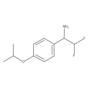 2,2-Difluoro-1-[4-(propan-2-yloxy)phenyl]ethan-1-amine结构式