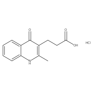 3-(2-Methyl-4-oxo-1,4-dihydroquinolin-3-yl)propanoic acid hydrochloride Structure