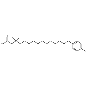 4-Iodo-I(2),I(2)-dimethylbenzenepentadecanoic acid Structure