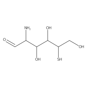 (2R,3R,4S,5R)-2-Amino-3,4,6-trihydroxy-5-mercaptohexanal Structure
