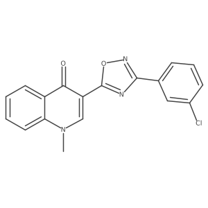 3-(3-(3-chlorophenyl)-1,2,4-oxadiazol-5-yl)-1-methylquinolin-4(1H)-one结构式