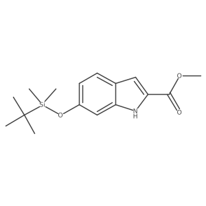 Methyl 6-{[(1,1-dimethylethyl)(dimethyl)silyl]oxy}-1H-indole-2-carboxylate结构式