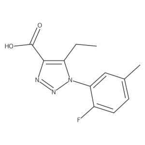 5-ethyl-1-(2-fluoro-5-methylphenyl)-1H-1,2,3-triazole-4-carboxylic acid结构式