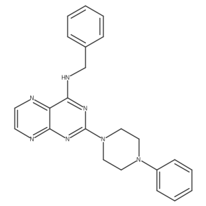 N-benzyl-2-(4-phenylpiperazin-1-yl)pteridin-4-amine Structure