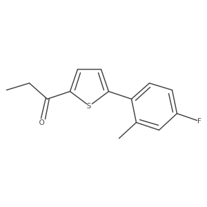 1-[5-(4-Fluoro-2-methylphenyl)-2-thienyl]-1-propanone Structure