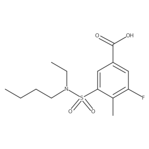3-[(Butylethylamino)sulfonyl]-5-fluoro-4-methylbenzoic acid Structure