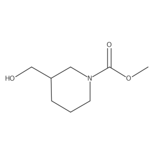 Methyl 3-(hydroxymethyl)-1-piperidinecarboxylate结构式