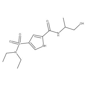 4-[(Diethylamino)sulfonyl]-N-(2-hydroxy-1-methylethyl)-1H-pyrrole-2-carboxamide结构式