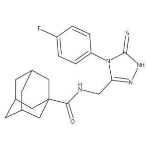 N-{[4-(4-fluorophenyl)-5-sulfanyl-4H-1,2,4-triazol-3-yl]methyl}adamantane-1-carboxamide结构式