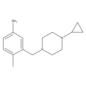 3-[(4-Cyclopropyl-1-piperazinyl)methyl]-4-methylbenzenamine结构式