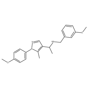 1-[1-(4-methoxyphenyl)-5-methyl-1H-pyrazol-4-yl]-N-[3-(methylthio)benzyl]ethanamine结构式