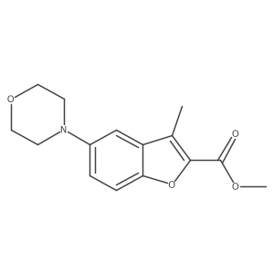 Methyl 3-methyl-5-(morpholin-4-yl)-1-benzofuran-2-carboxylate结构式