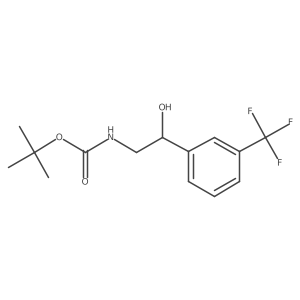 tert-butyl N-[2-hydroxy-2-[3-(trifluoromethyl)phenyl]ethyl]carbamate结构式