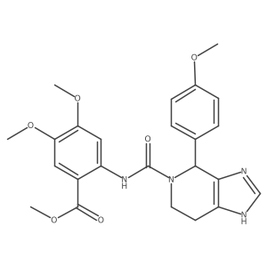 methyl 4,5-dimethoxy-2-({[4-(4-methoxyphenyl)-3,4,6,7-tetrahydro-5H-imidazo[4,5-c]pyridin-5-yl]carbonyl}amino)benzoate Structure