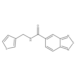 N-(thiophen-3-ylmethyl)benzo[c][1,2,5]thiadiazole-5-carboxamide结构式