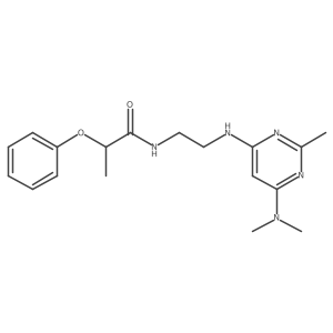 N-(2-((6-(dimethylamino)-2-methylpyrimidin-4-yl)amino)ethyl)-2-phenoxypropanamide Structure