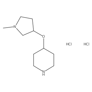 4-((1-Methylpyrrolidin-3-yl)oxy)piperidine dihydrochloride Structure