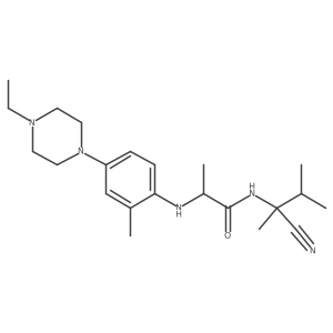 N-(1-cyano-1,2-dimethylpropyl)-2-{[4-(4-ethylpiperazin-1-yl)-2-methylphenyl]amino}propanamide Structure