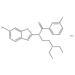 N-(6-bromobenzo[d]thiazol-2-yl)-N-(2-(diethylamino)ethyl)-3-methylbenzamide hydrochloride Structure