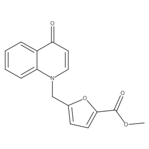 Methyl 5-((4-oxoquinolin-1(4H)-yl)methyl)furan-2-carboxylate结构式