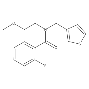 2-fluoro-N-(2-methoxyethyl)-N-(thiophen-3-ylmethyl)benzamide Structure