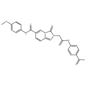 2-{[(4-acetylphenyl)carbamoyl]methyl}-N-(4-methoxyphenyl)-3-oxo-2H,3H-[1,2,4]triazolo[4,3-a]pyridine-6-carboxamide结构式