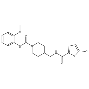 4-{[(5-chlorothiophen-2-yl)formamido]methyl}-N-(2-methoxyphenyl)piperidine-1-carboxamide结构式