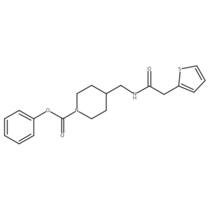 Phenyl 4-((2-(thiophen-2-yl)acetamido)methyl)piperidine-1-carboxylate Structure