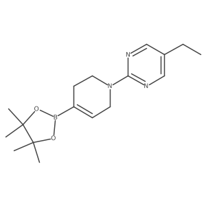 5-ethyl-2-[4-(4,4,5,5-tetramethyl-1,3,2-dioxaborolan-2-yl)-3,6-dihydro-2H-pyridin-1-yl]pyrimidine Structure