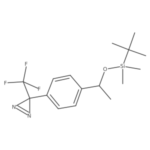 tert-butyl-dimethyl-[(1S)-1-[4-[3-(trifluoromethyl)diazirin-3-yl]phenyl]ethoxy]silane结构式