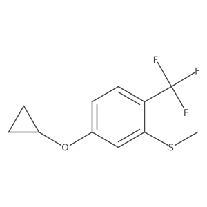 (5-Cyclopropoxy-2-(trifluoromethyl)phenyl)(methyl)sulfane结构式