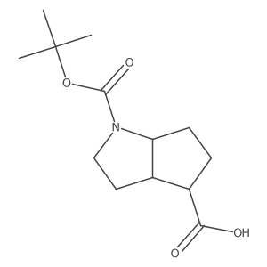 1-(tert-Butoxycarbonyl)octahydrocyclopenta[b]pyrrole-4-carboxylicacid结构式
