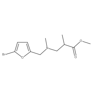 Propanoic acid, 3-[[(5-bromo-2-furanyl)methyl]methylamino]-2-methyl-, methyl ester结构式