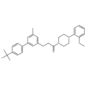 1-[4-(2-Methoxyphenyl)piperazin-1-yl]-2-({6-methyl-2-[4-(trifluoromethyl)phenyl]pyrimidin-4-yl}oxy)ethan-1-one Structure