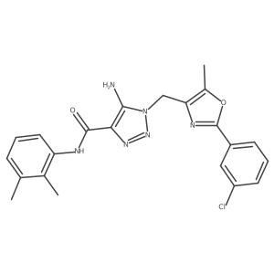 5-amino-1-{[2-(3-chlorophenyl)-5-methyl-1,3-oxazol-4-yl]methyl}-N-(2,3-dimethylphenyl)-1H-1,2,3-triazole-4-carboxamide结构式