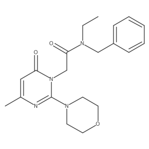 N-benzyl-N-ethyl-2-[4-methyl-2-(morpholin-4-yl)-6-oxo-1,6-dihydropyrimidin-1-yl]acetamide Structure