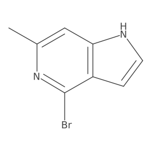 4-bromo-6-methyl-1H-pyrrolo[3,2-c]pyridine结构式