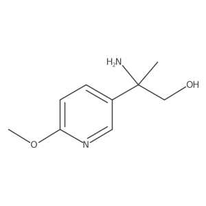 2-Amino-2-(6-methoxypyridin-3-yl)propan-1-ol结构式