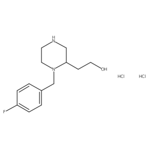 2-[1-(4-Fluorobenzyl)-2-piperazinyl]ethanol dihydrochloride Structure