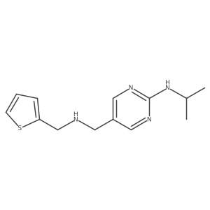 N-Isopropyl-5-(((thiophen-2-ylmethyl)amino)methyl)pyrimidin-2-amine结构式