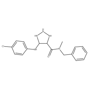 N-benzyl-5-(4-chloroanilino)-N-methyltriazolidine-4-carboxamide Structure