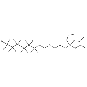 Triethoxy-[3-(3,3,4,4,5,5,6,6,7,7,8,8,8-tridecafluorooctoxy)propyl]silane Structure