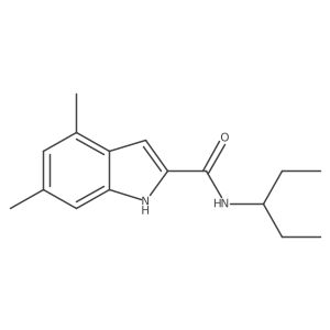 N-(1-ethylpropyl)-4,6-dimethyl-1H-indole-2-carboxamide Structure