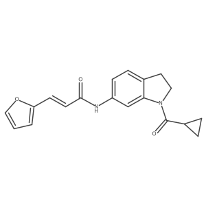 (E)-N-(1-(cyclopropanecarbonyl)indolin-6-yl)-3-(furan-2-yl)acrylamide Structure