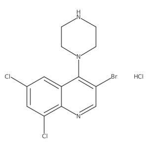 3-Bromo-6,8-dichloro-4-(piperazin-1-yl)quinoline hydrochloride Structure