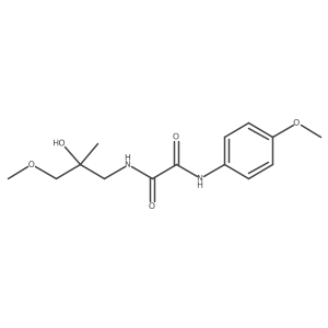 N1-(2-hydroxy-3-methoxy-2-methylpropyl)-N2-(4-methoxyphenyl)oxalamide结构式