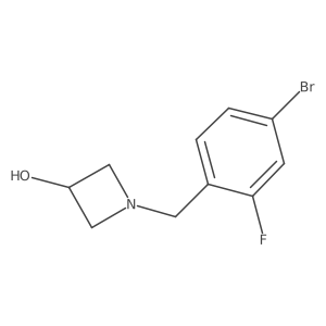 1-[(4-Bromo-2-fluorophenyl)methyl]azetidin-3-ol结构式