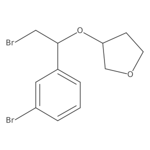 3-(2-Bromo-1-(3-bromophenyl)ethoxy)tetrahydrofuran Structure