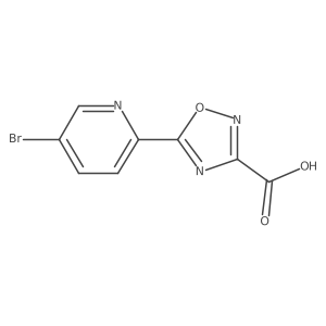 5-(5-Bromopyridin-2-yl)-1,2,4-oxadiazole-3-carboxylic acid结构式