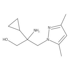 I(2)-Amino-I(2)-cyclopropyl-3,5-dimethyl-1H-pyrazole-1-propanol结构式